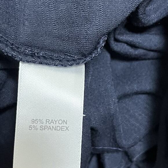 J Jill Floral Jersey Midi Skirt Size 4X Navy Pull On Stretch Knit Comfort NEW - Picture 5 of 6